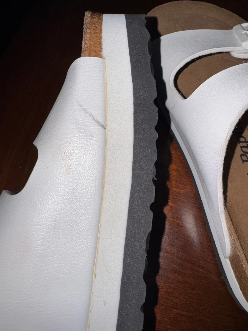 Birkenstock Papillio White Double Buckle Slide Sandals Size 10 40 Shoes
